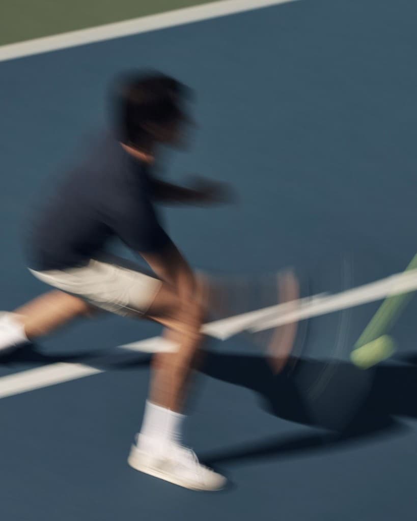 Padel player in motion