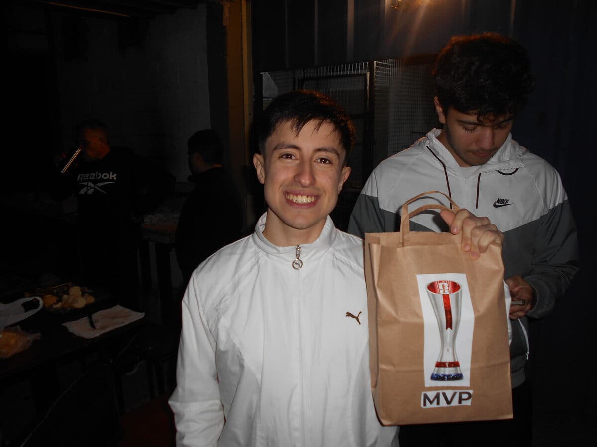 Tournament MVP winner with the prize bag